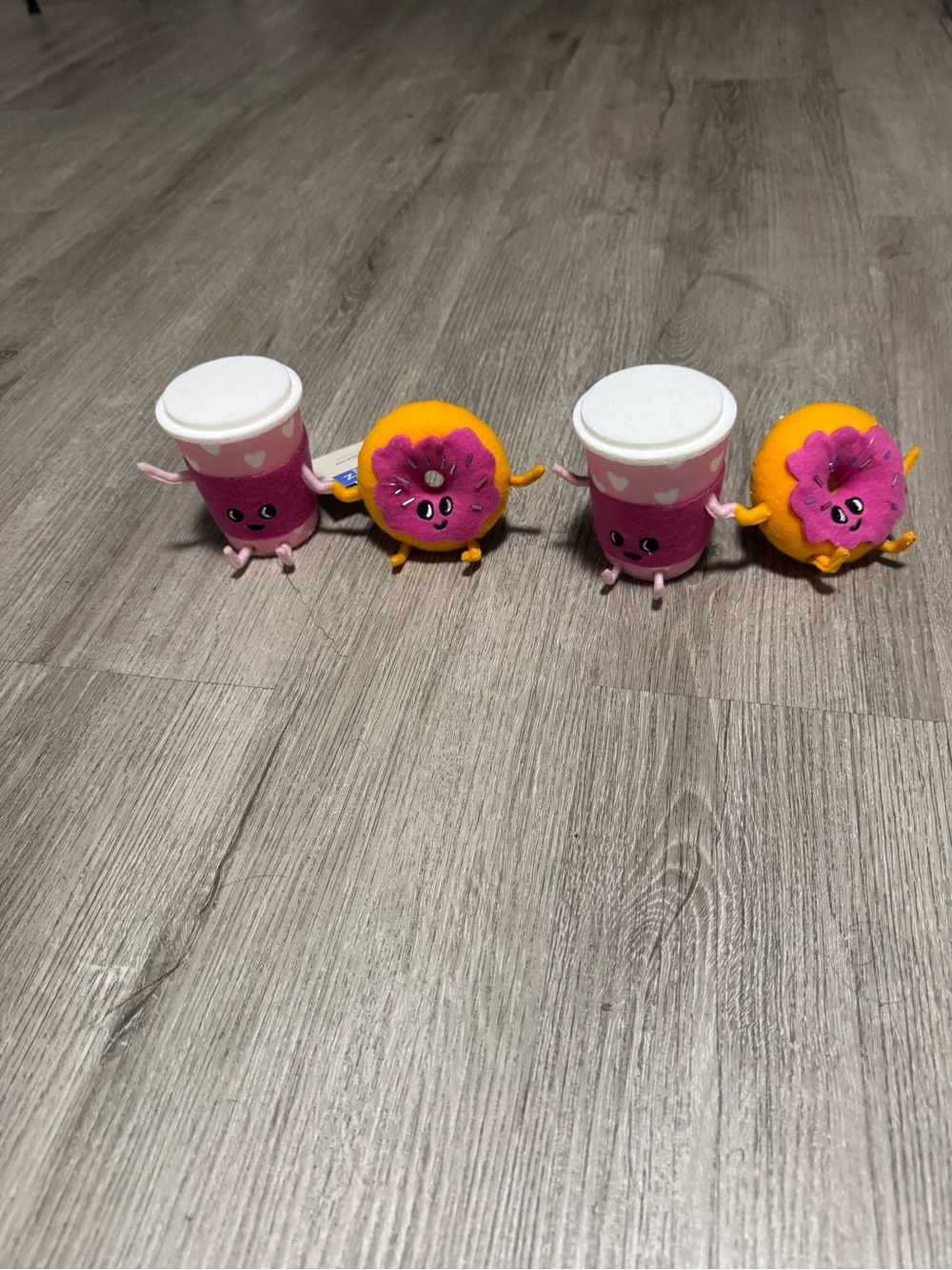 ***2/$15***  Plush Donut and Drink Miniatures - Pink & Yellow Cute Set